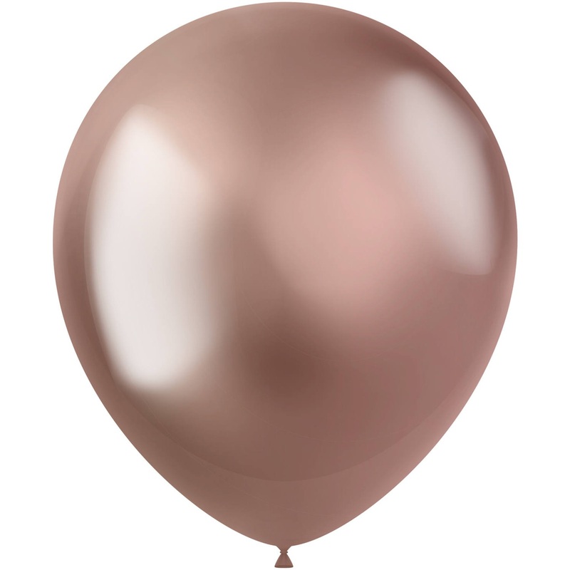 50 Shiny Star balloons rose gold 33cm