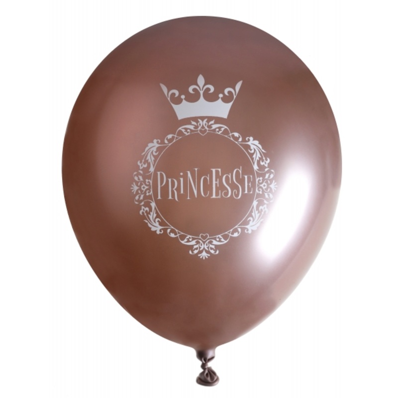 6 Princesse metallic latex balloons 30cm