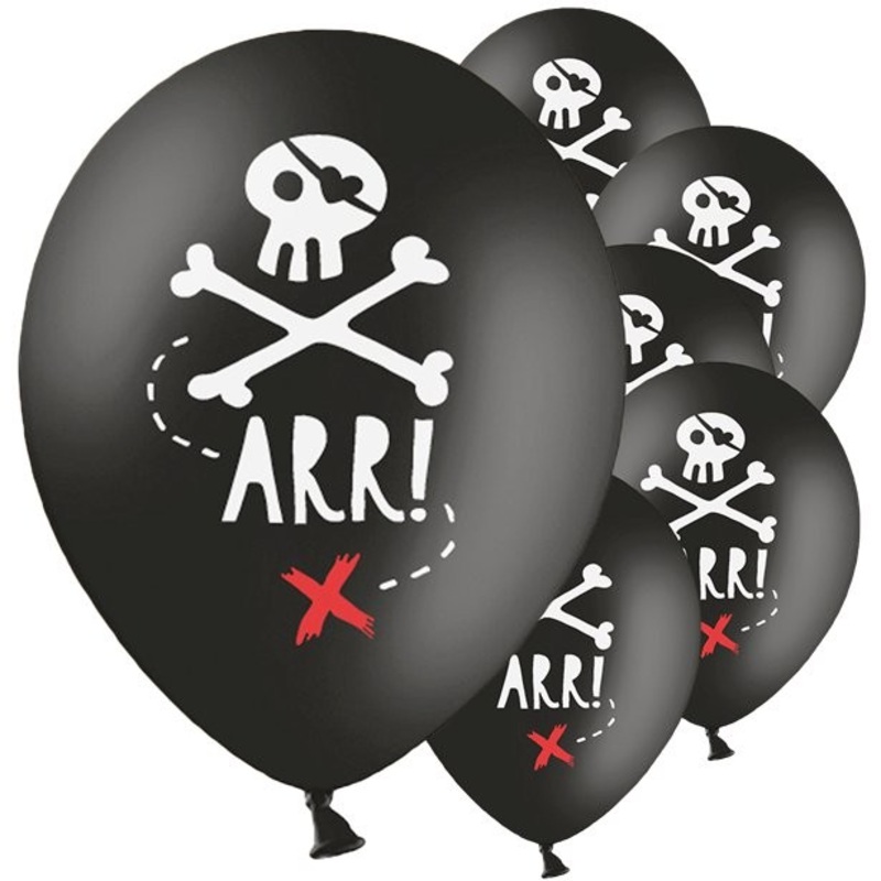 6 South Sea pirate balloons 30cm