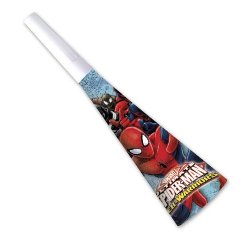 6 Spiderman Web Warriors flutes 20cm