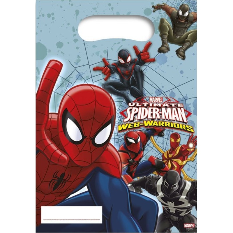 6 Spiderman Web Warriors gift bags