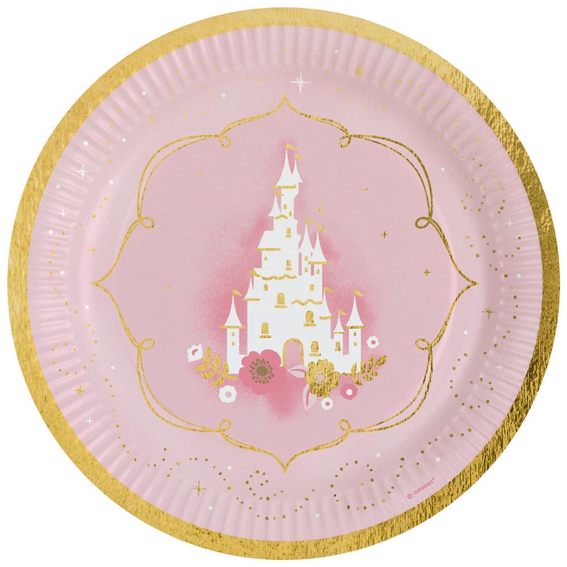8 Princess for a Day Party plates 23cm