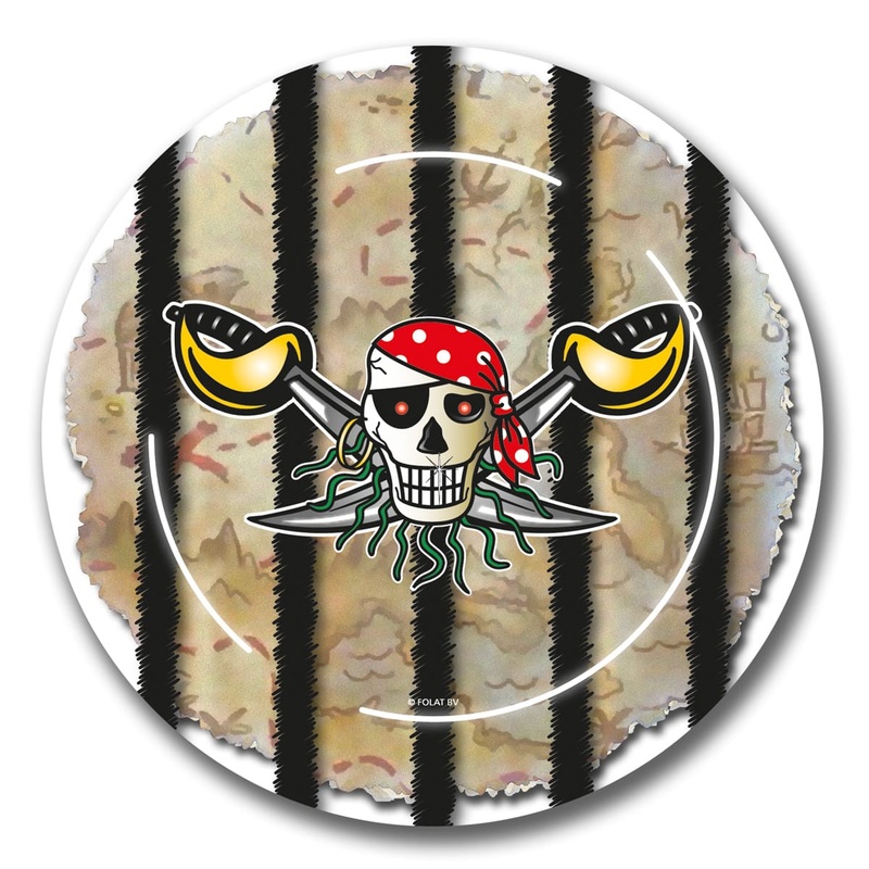 8 Sebastian sabers pirate paper plates 23cm