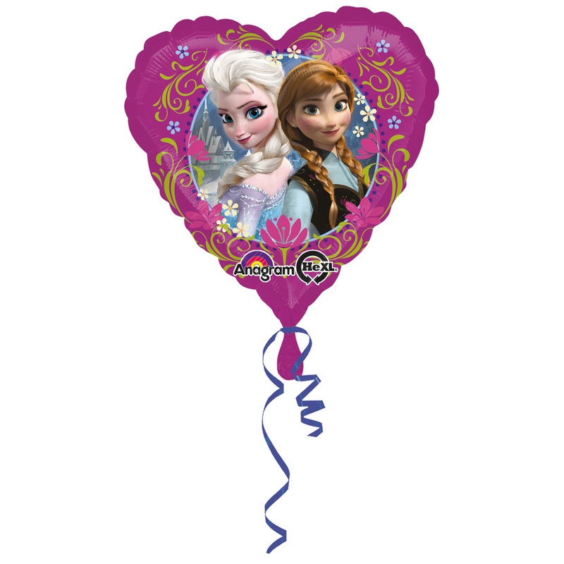 Frozen heart balloon Anna & Elsa