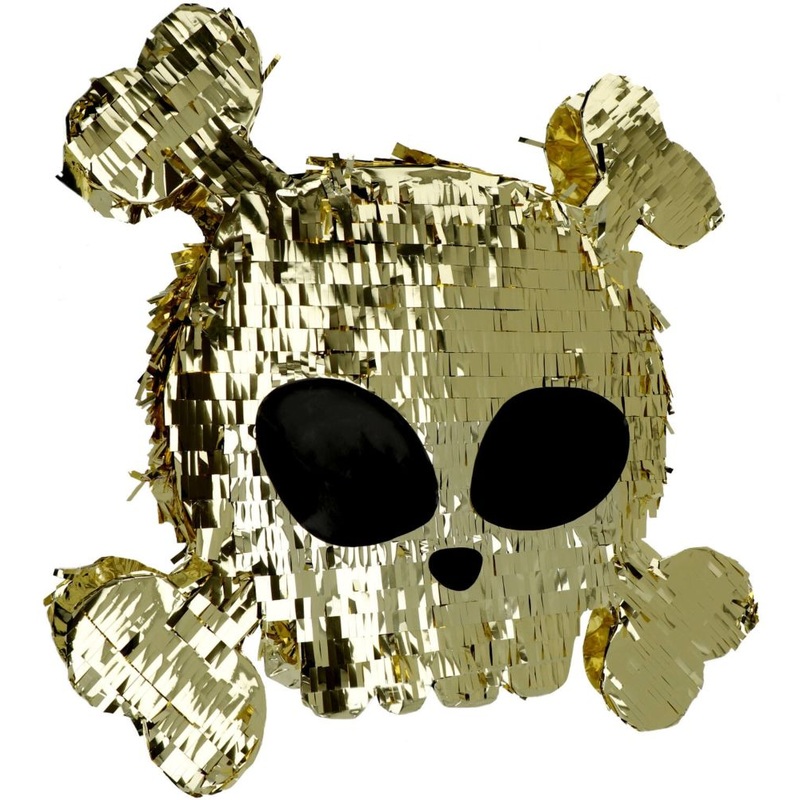 Golden skull piata 50cm