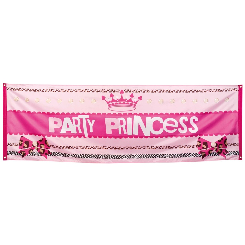 Pink Party Princess Banner 220x74cm