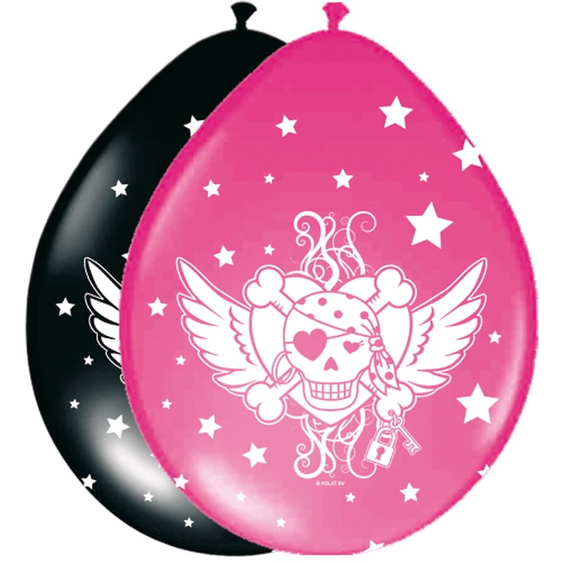 Pirate Girl latex balloons 8 pcs
