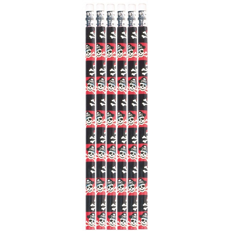 Pirate Party Pencil For Gift Bags 12 Pieces