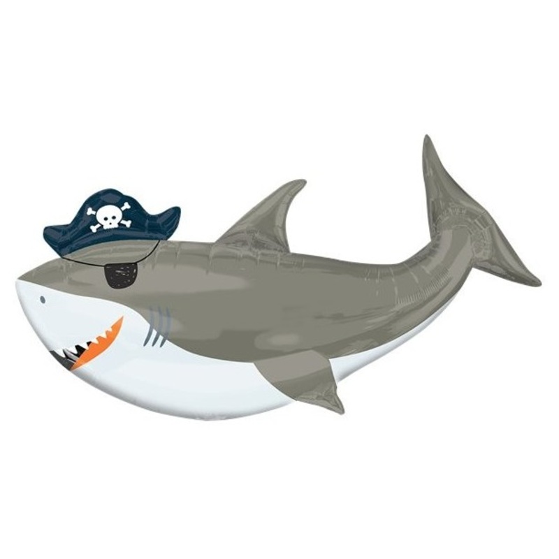 Sea Ahoy Pirate Shark Foil Balloon 1.04m