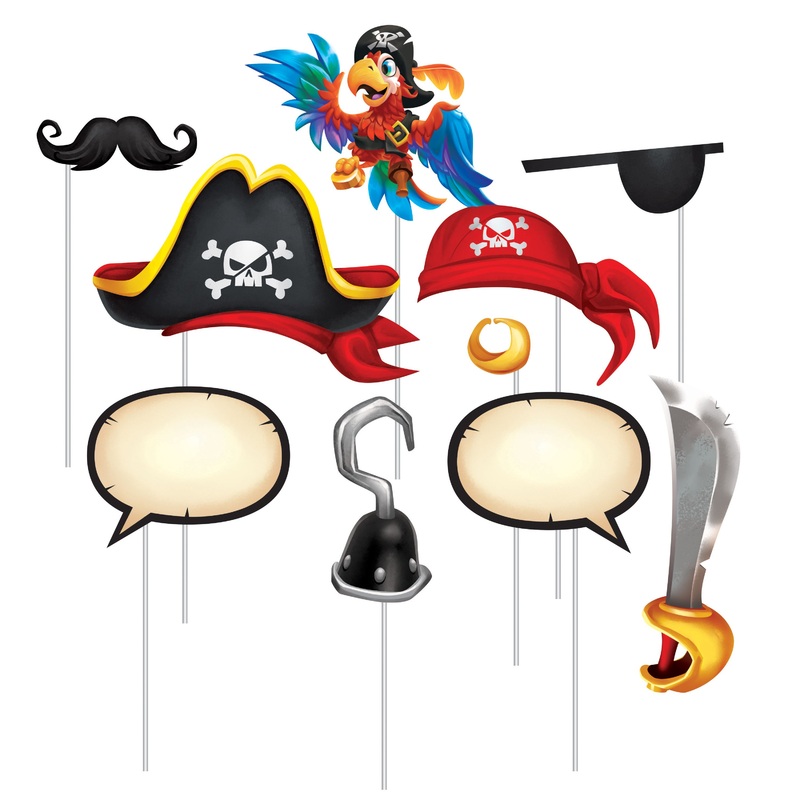 10 pirate crew photo box props 25cm