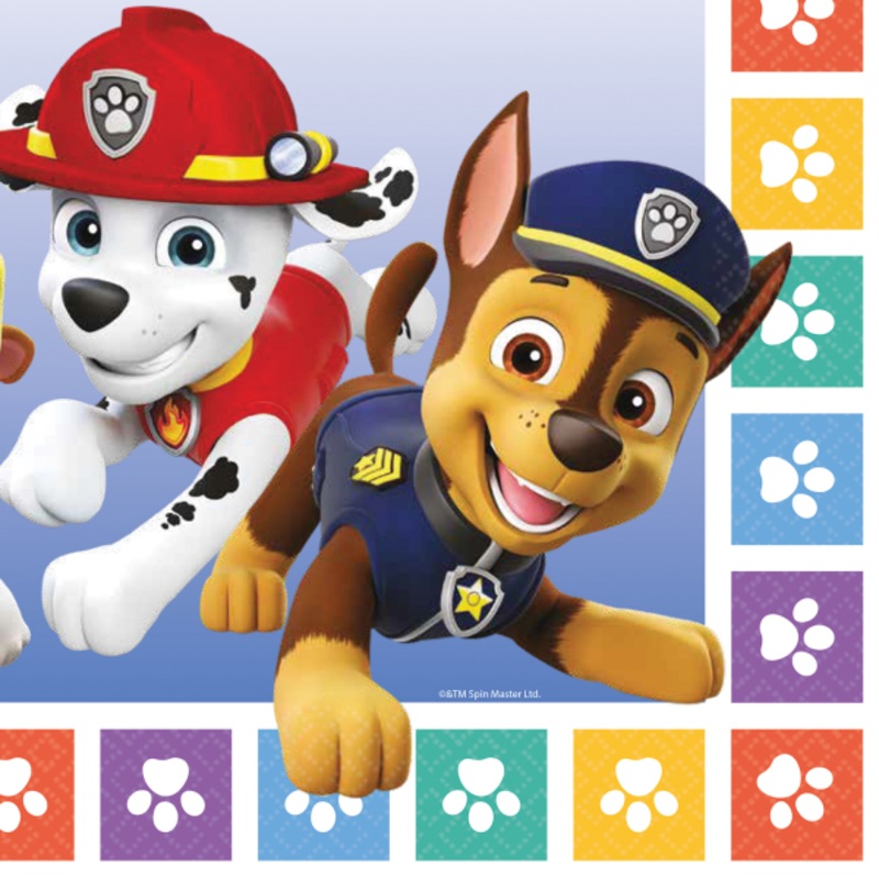 16 Paw Patrol 2022 napkins