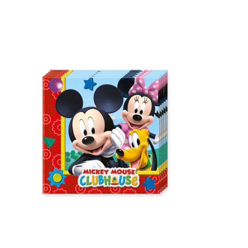 20 Mickey's Clubhouse napkins 33x33cm