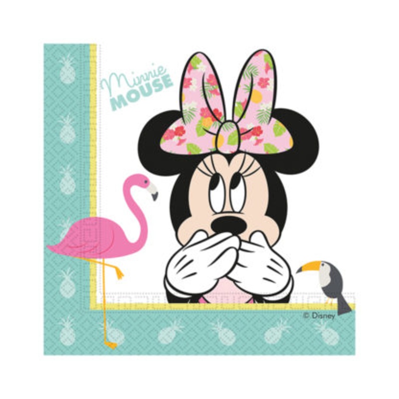 20 Tropical Minnie Mouse napkins