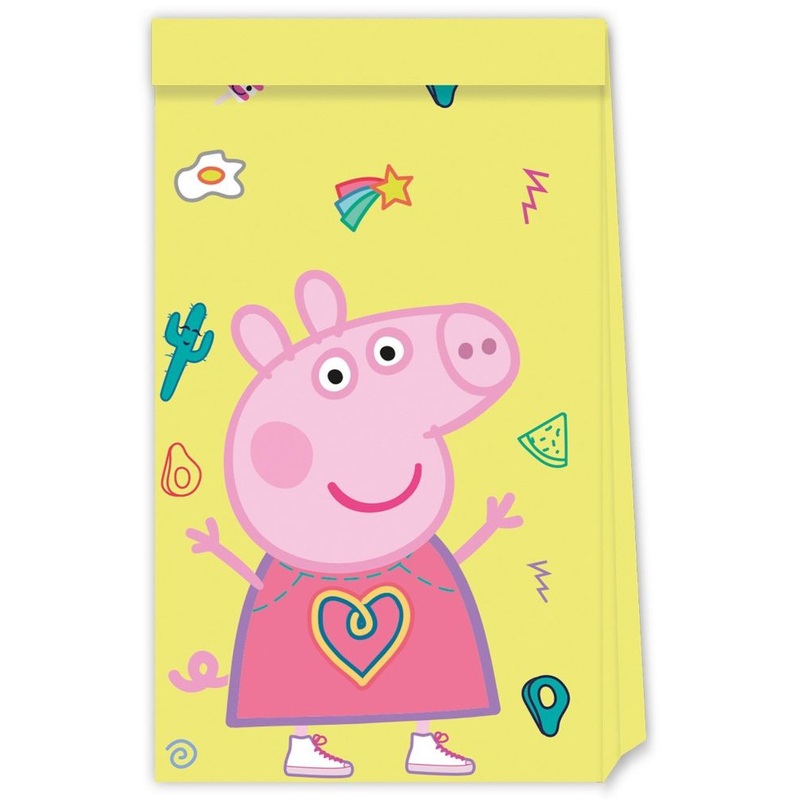 4 Medallion Peppa Pig gift bags