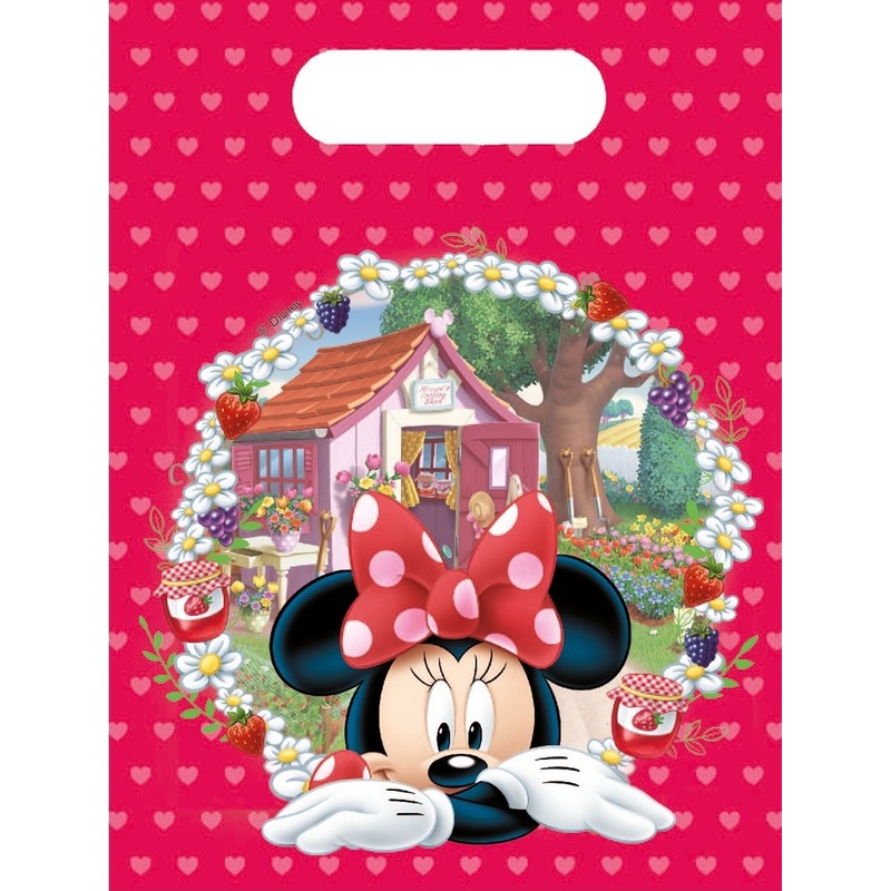 6 Minnie Mouse Strawberry Garden Gift Bags