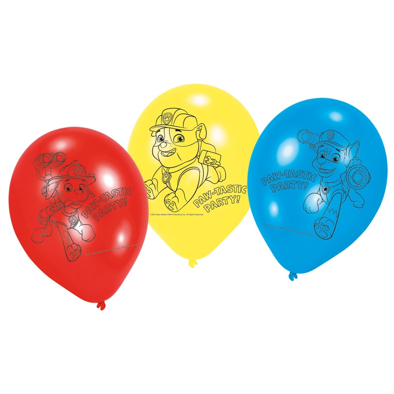 6 Paw Patrol Crew balloons 23cm