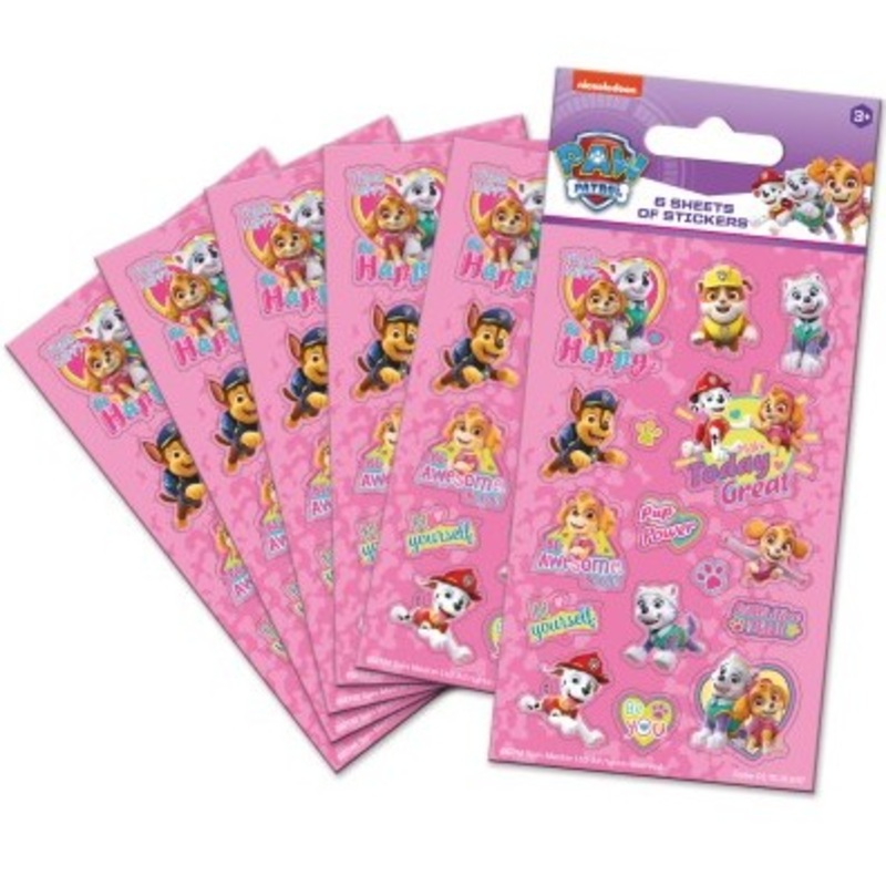 6 Paw Patrol Rascals sticker sheets