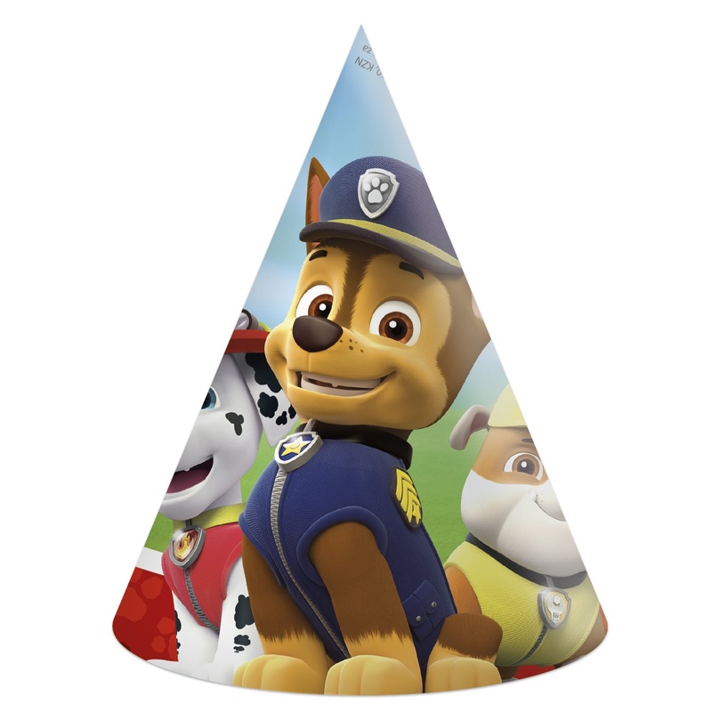 6 Paw Patrol Team party hats
