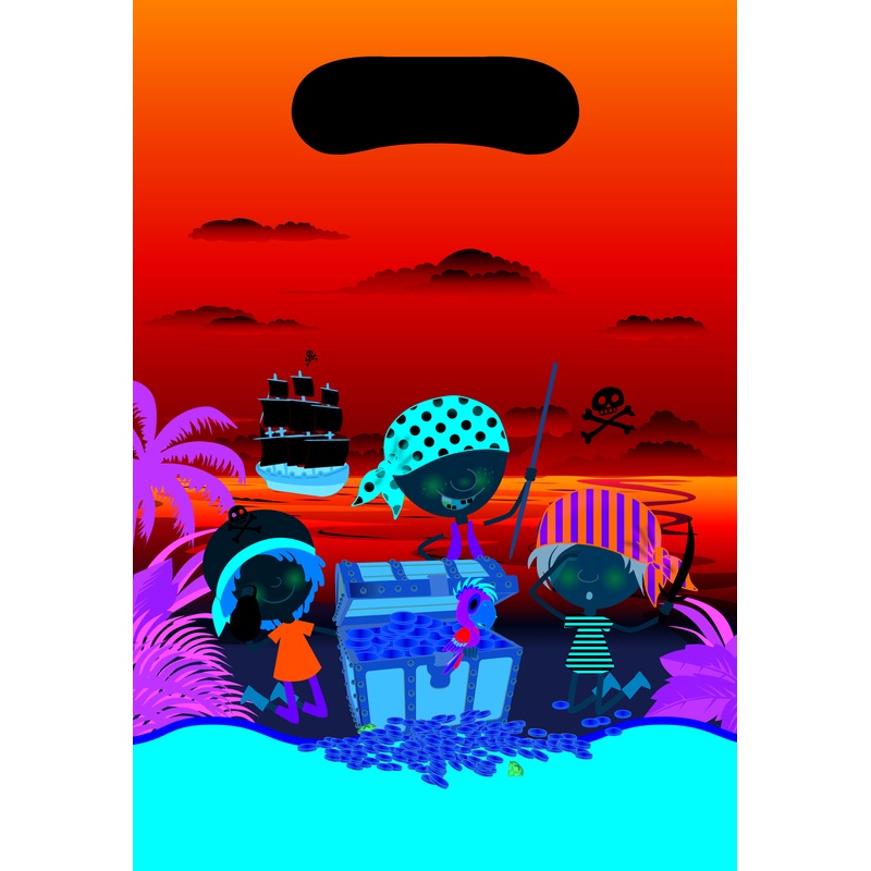 6 pirate Kilian shark gift bags