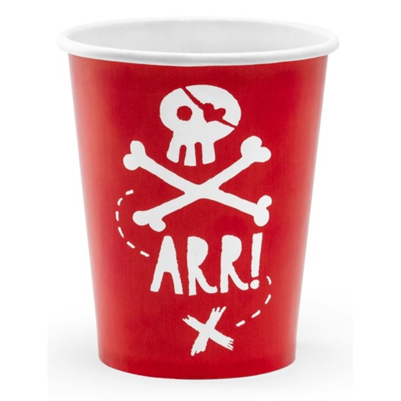 6 South Sea pirate mugs 220ml