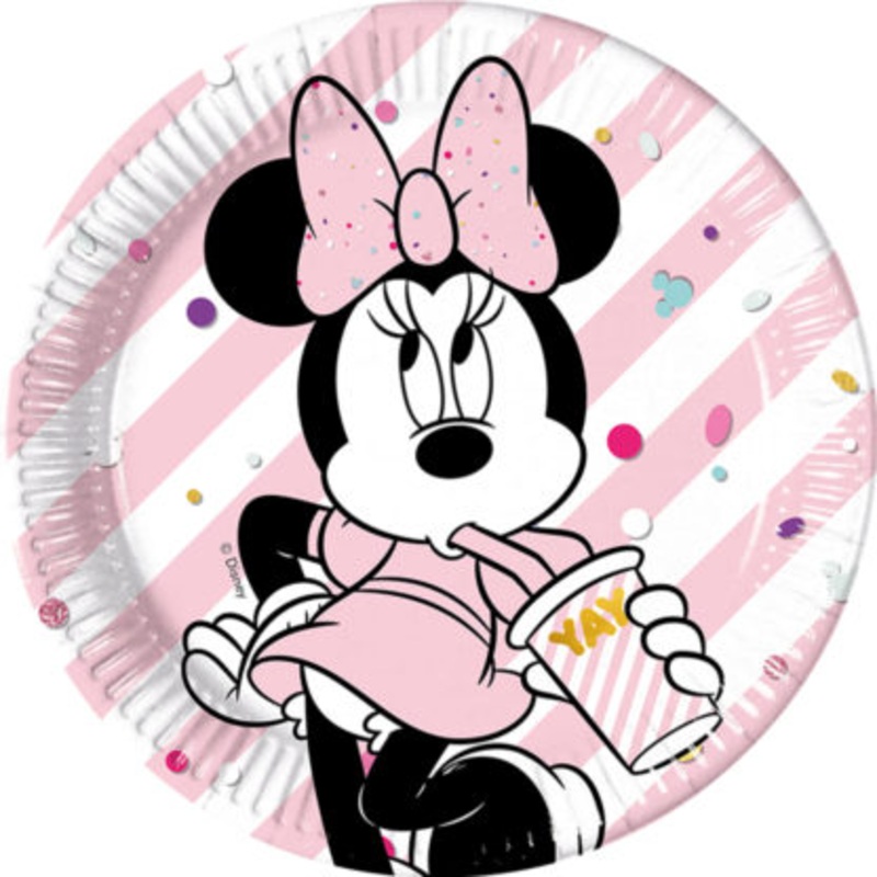 8 jewels Minnie Mouse plate 23cm