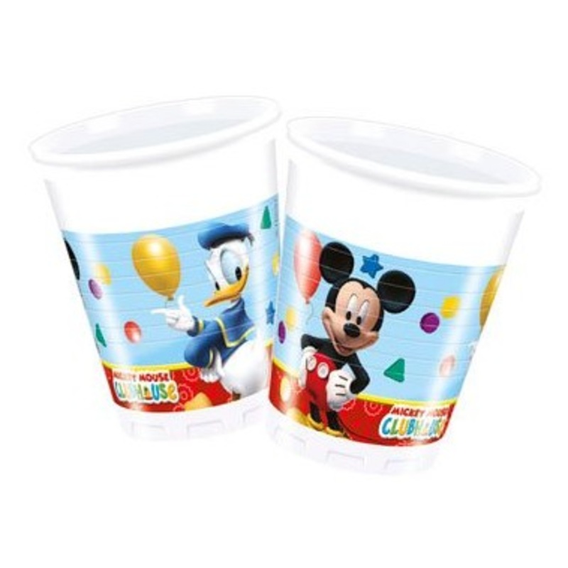 8 Mickeys Clubhouse plastic cups 200ml