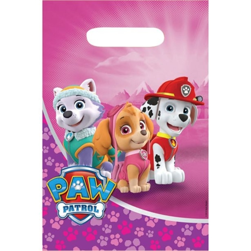 8 Paw Patrol Girls gift bags pink