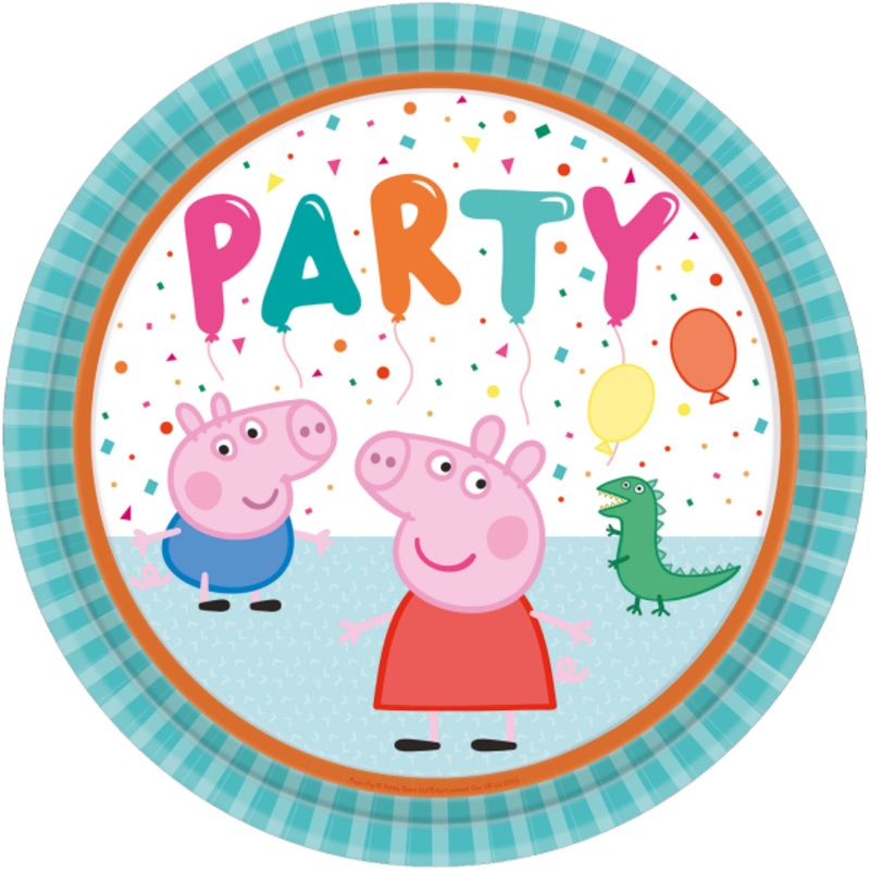 8 Peppa Pig paper plates 23cm