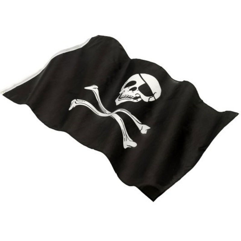 Black skull pirate flag 152 cm x 91 cm
