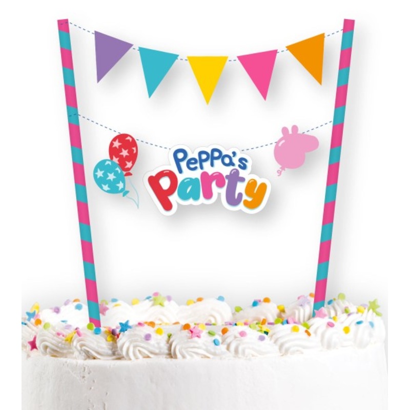 Cake topper - Peppa's Party 19cm x 22cm