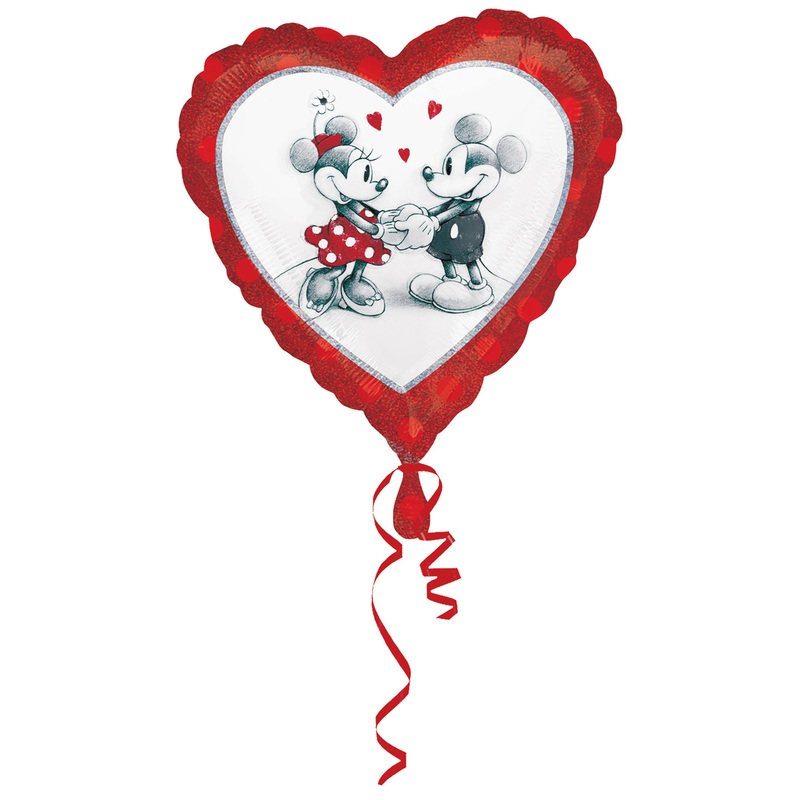 Heart balloon Mickey & Minnie in Love 43cm