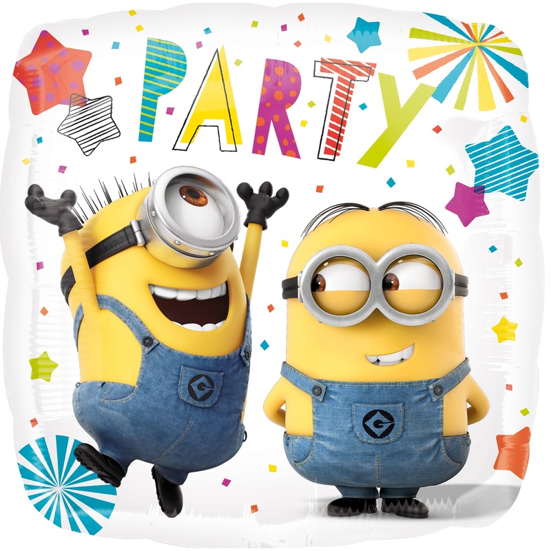 Minions Party Time foil balloon 43cm
