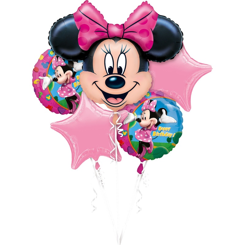 Minnie Mouse birthday foil balloon set