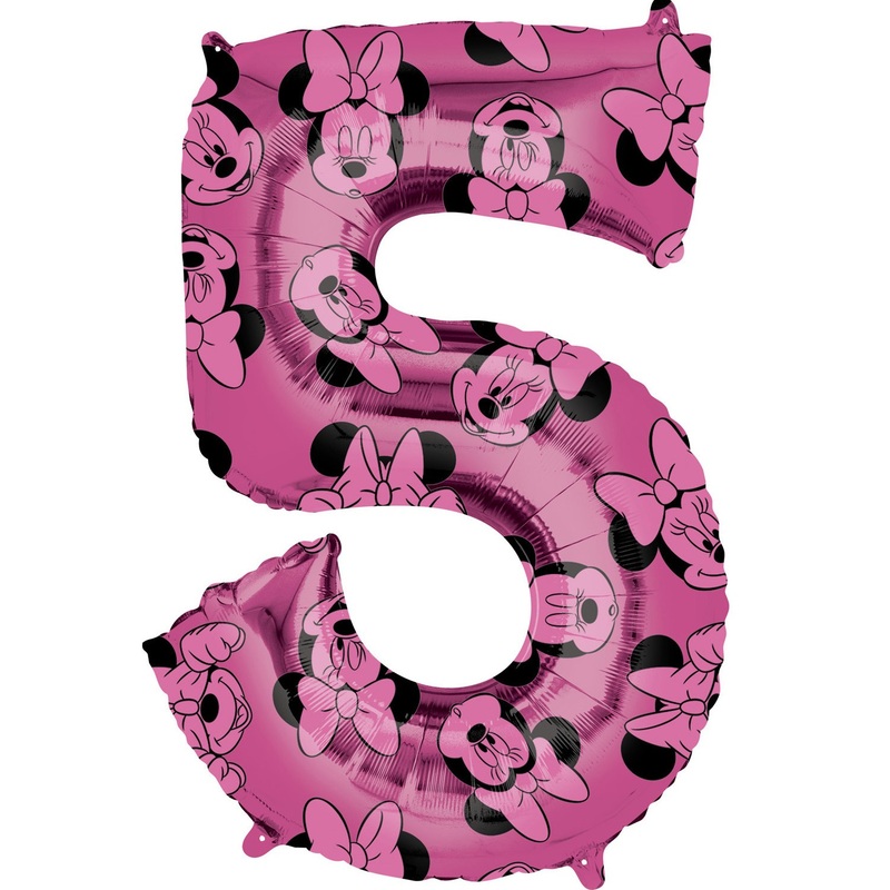 Minnie Mouse number 5 balloon 66cm