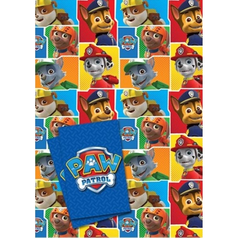 Paw Patrol gang wrapping paper