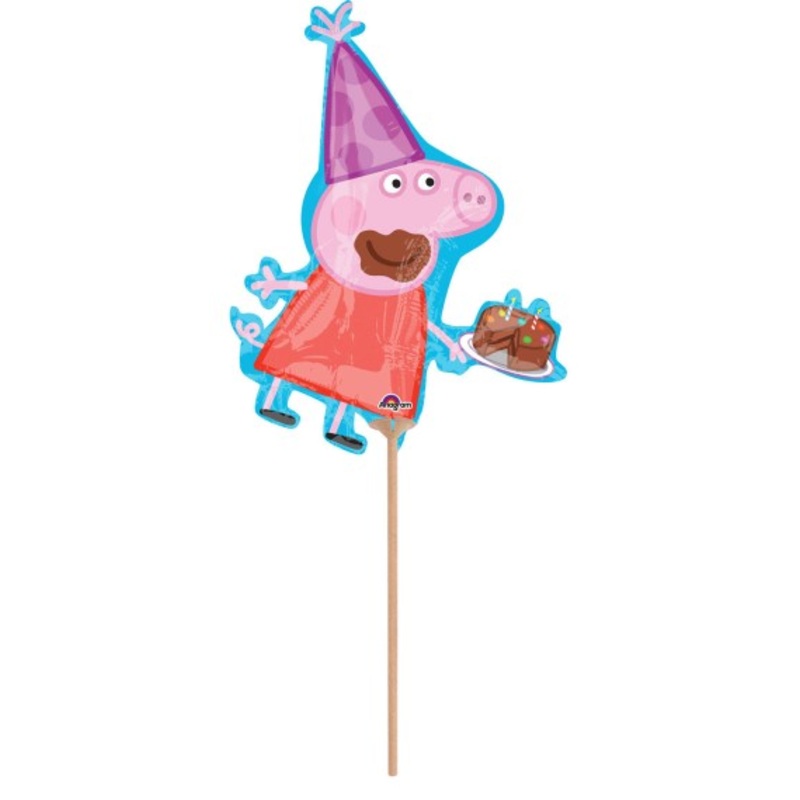 Peppa Pig with a sweet tooth stick balloon