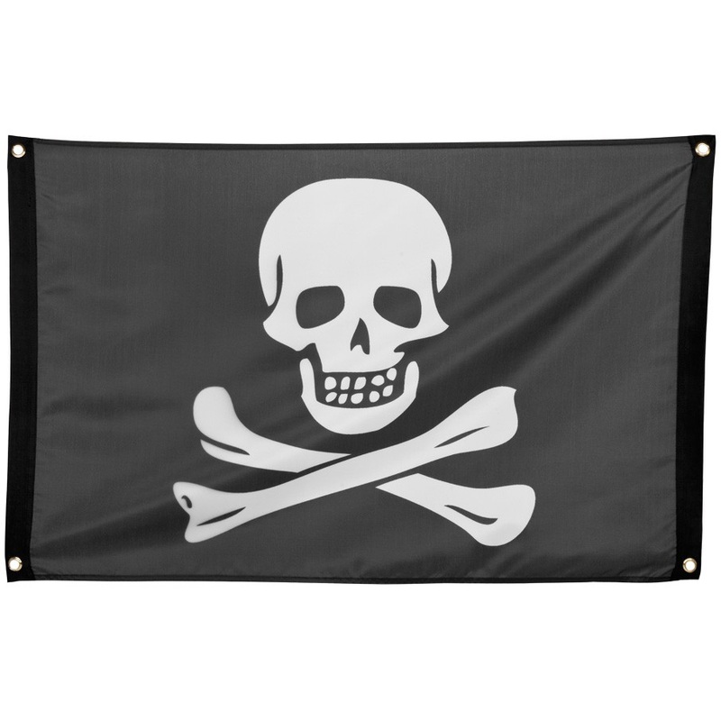 Pirate party skull flag 60x90cm