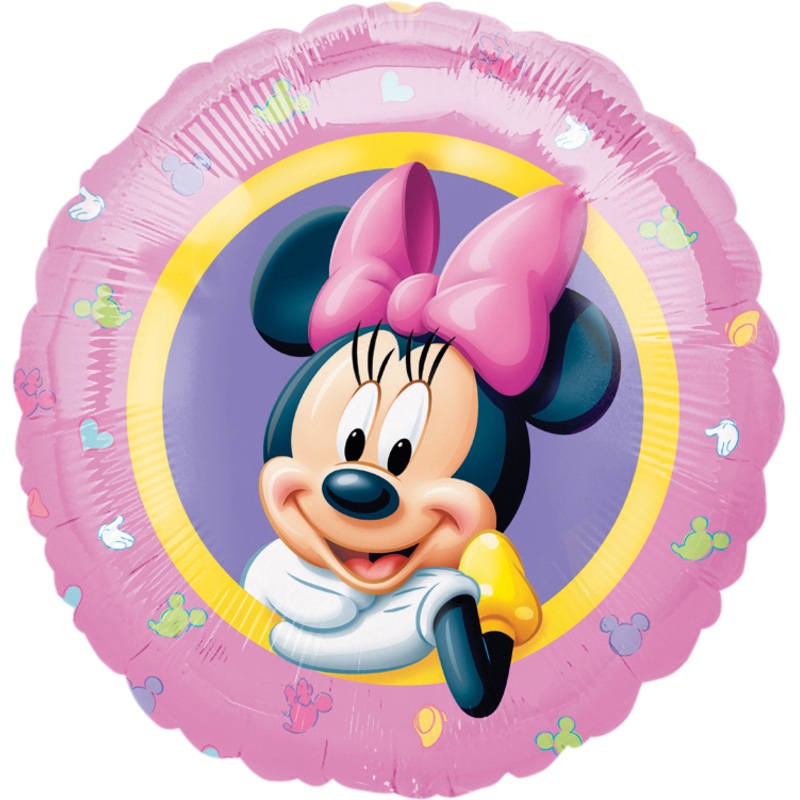 Round Minnie Mouse foil balloon 46cm
