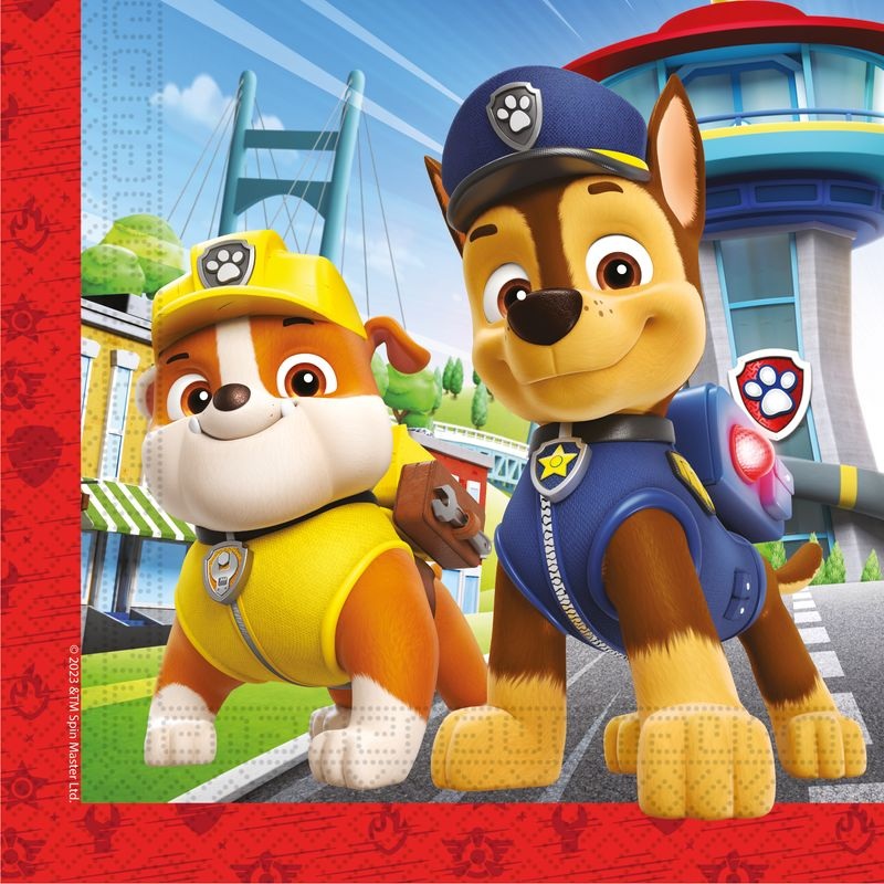 Servietten PAW PATROL 33x33cm 20 Stck 2lagig