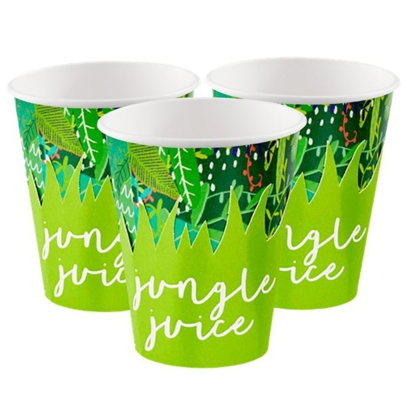 10 Jungle Vibes paper cups 250ml