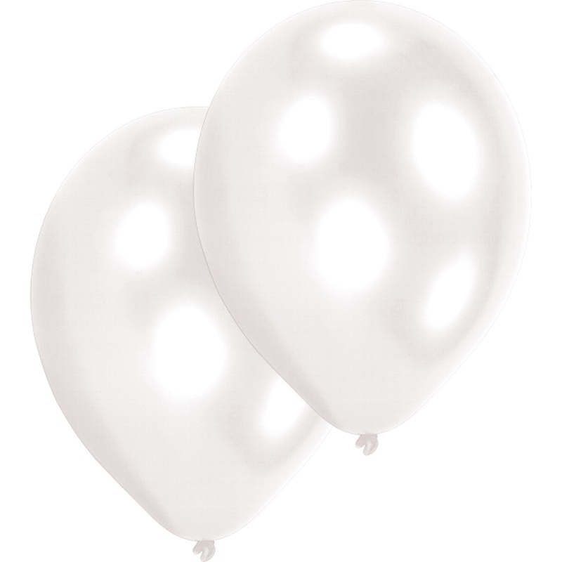 10 Pearl White Balloons 27.5cm