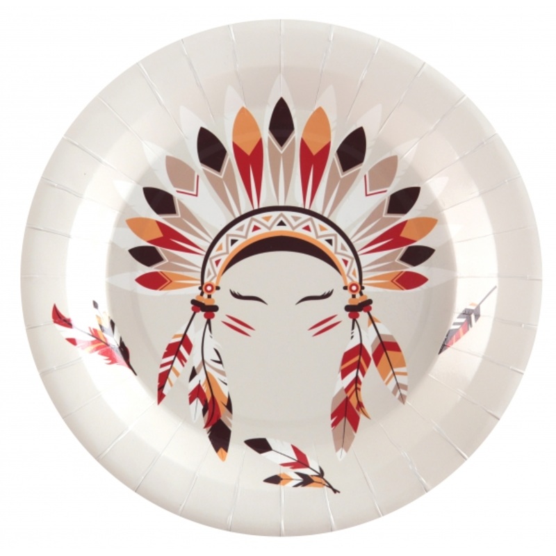 10 Wild West paper plates 22.5cm