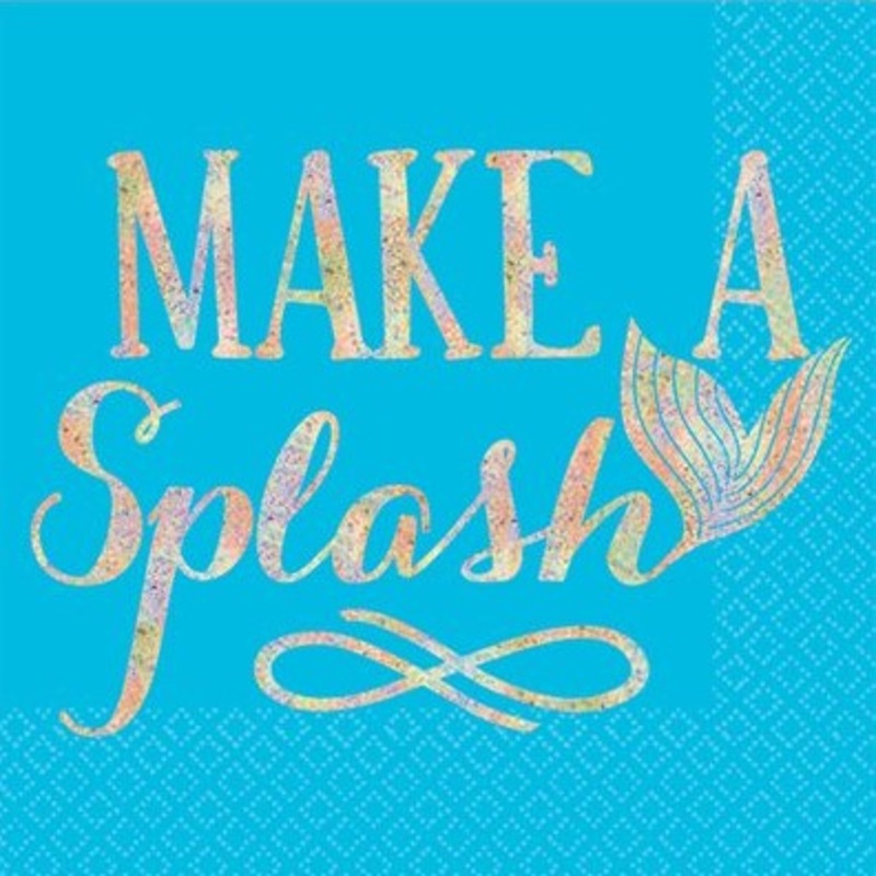 16 Make a splash mermaid napkins 25cm