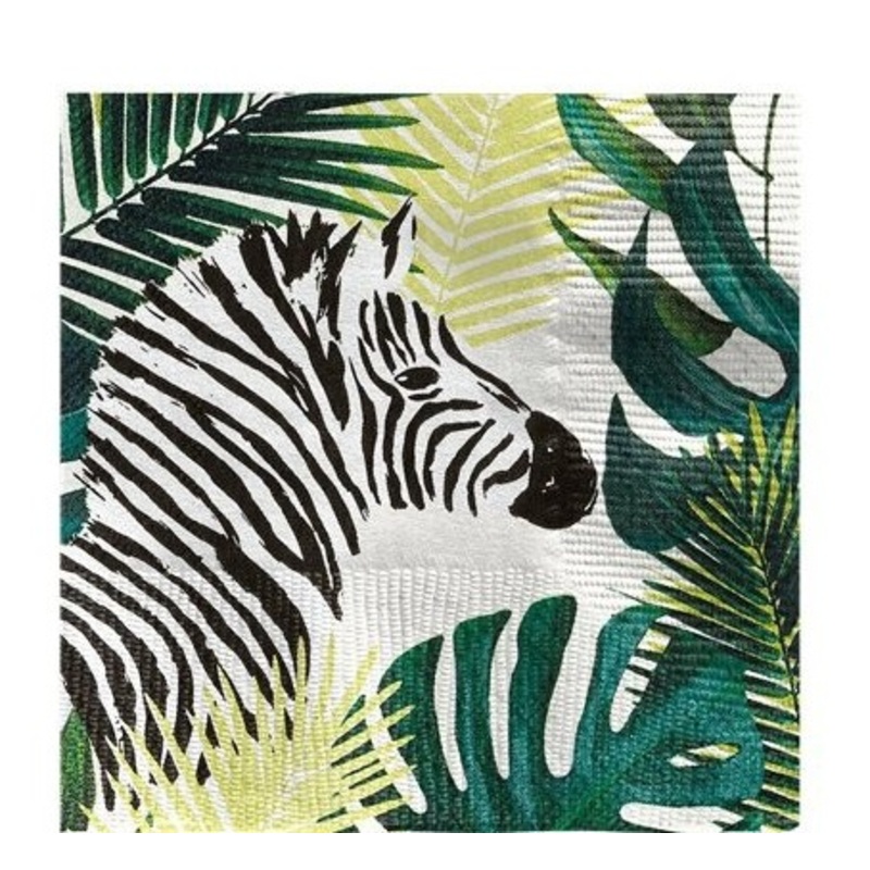 20 zebra napkins 25cm