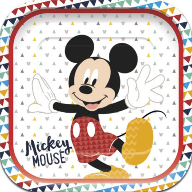 4 Awesome Mickey Mouse plates 25.5cm