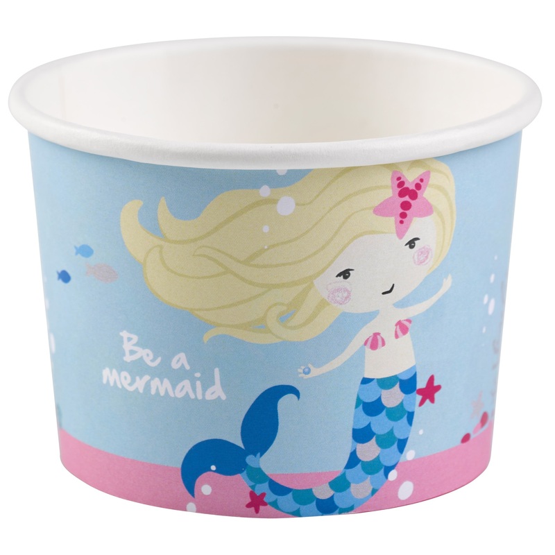 8 Ice Cream Paper Cups Be a mermaid