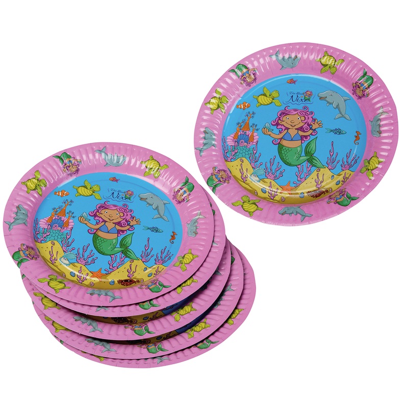 8 Little Mermaid Party Plates 23cm