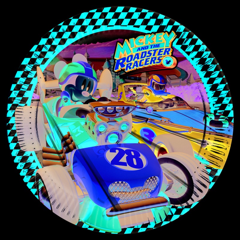 8 racing driver Mickey paper plates 23cm