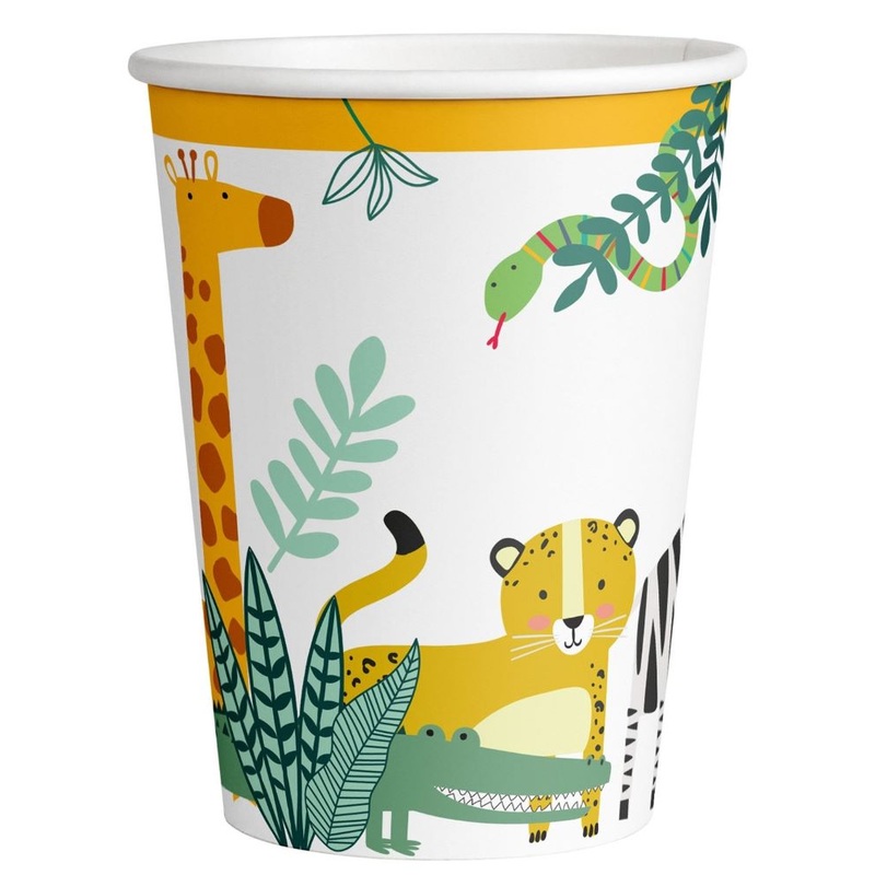 8 Wild Life paper cups 250ml