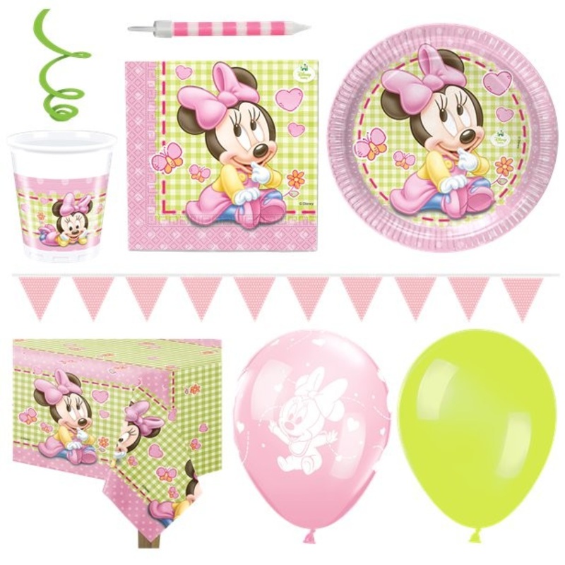Deluxe Minnie Mouse Baby Shower Set